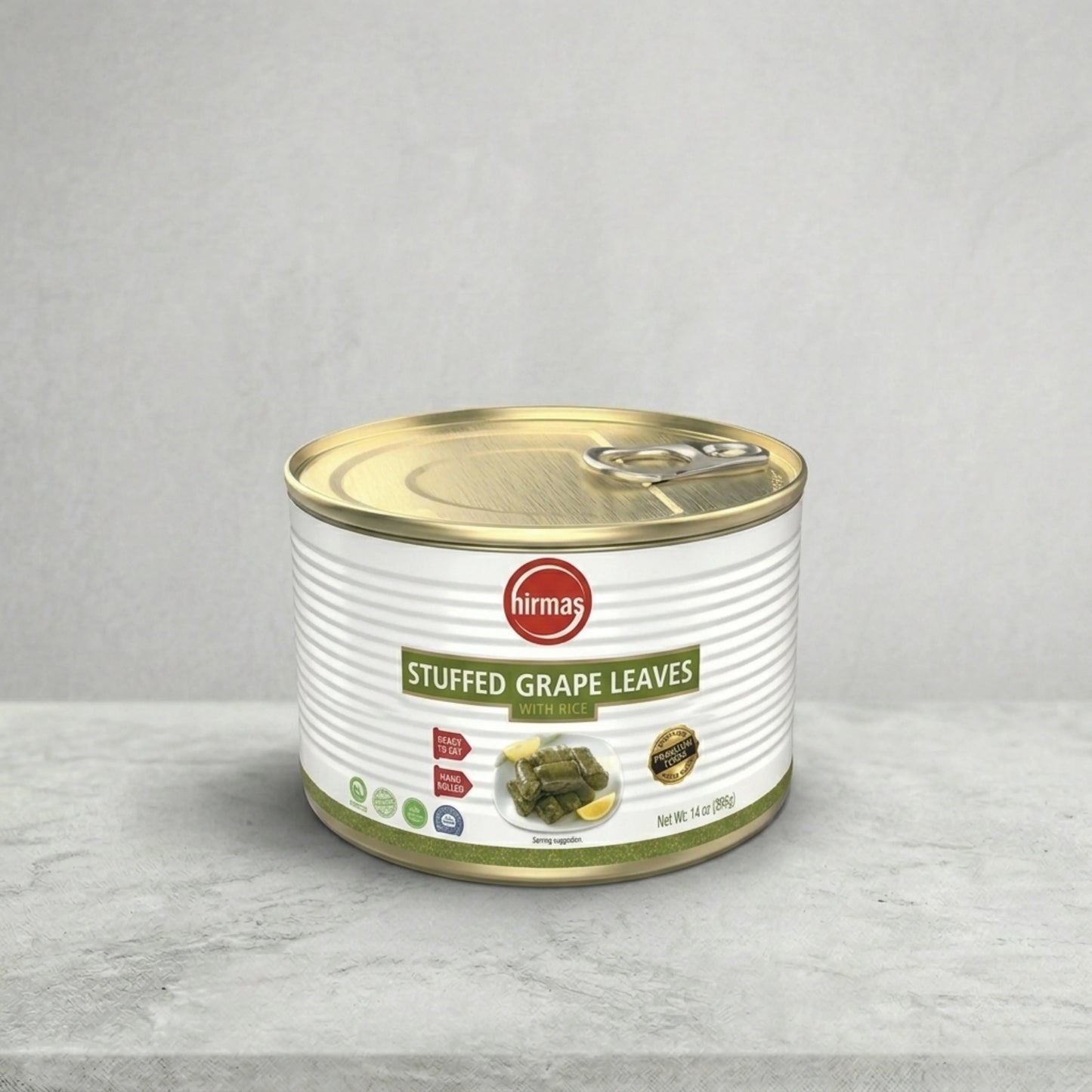 Hirmas Stuffed Grape Leaves with Rice – Ready to Eat (14 oz / 400 g)