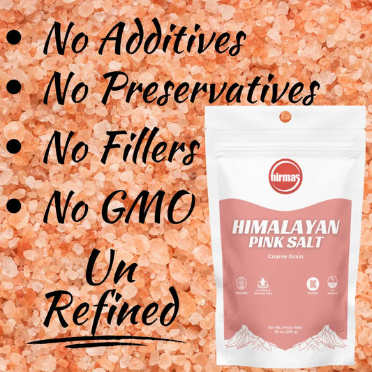 Hirmas Himalayan Pink Salt – 16 Oz (Coarse Grain)
