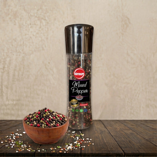 Hirmas Mixed Pepper – 6 oz -Aromatic, Balanced Heat (Grinder)
